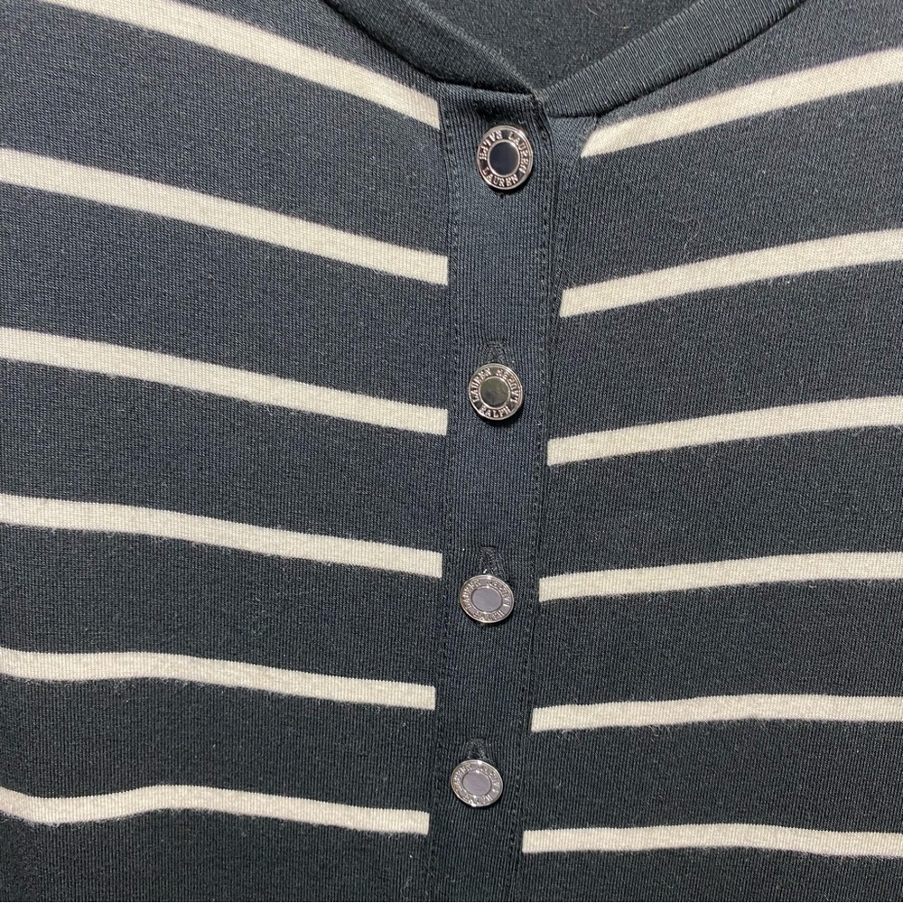 Ralph Lauren Black and White Striped Maxi Dress - Picture 5 of 9